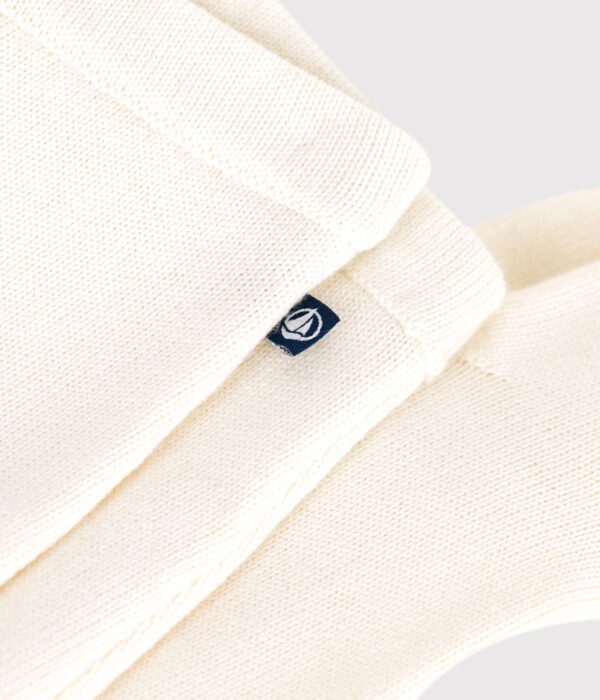 Pantalon bébé en laine et coton uni