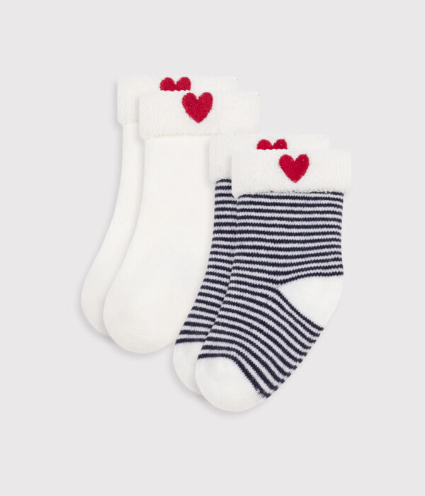 Lot de chaussettes bébé mixte en coton éponge léger