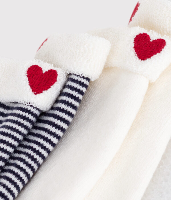 Lot de chaussettes bébé mixte en coton éponge léger