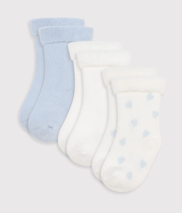Lot de chaussettes naissance bébé mixte en coton éponge léger