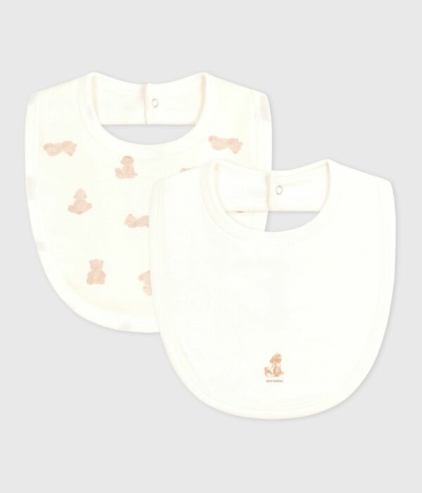 Lot de bavoirs bébé en coton imprimé ours