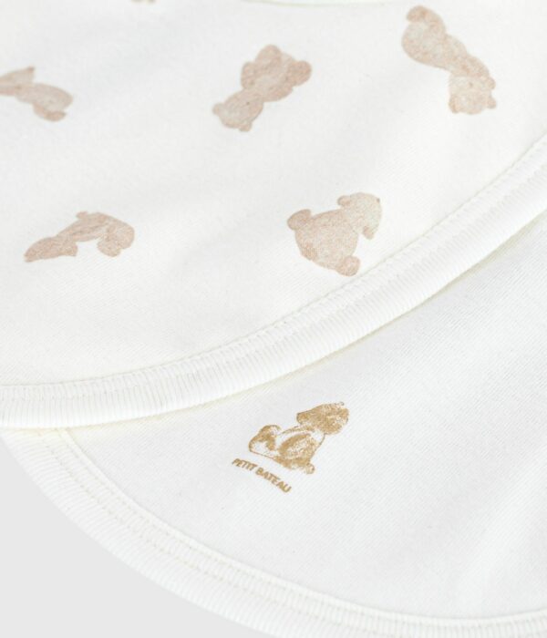 Lot de bavoirs bébé en coton imprimé ours