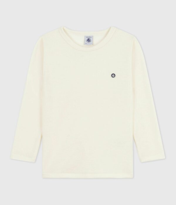 T-shirt manches longues enfant mixte en laine et coton