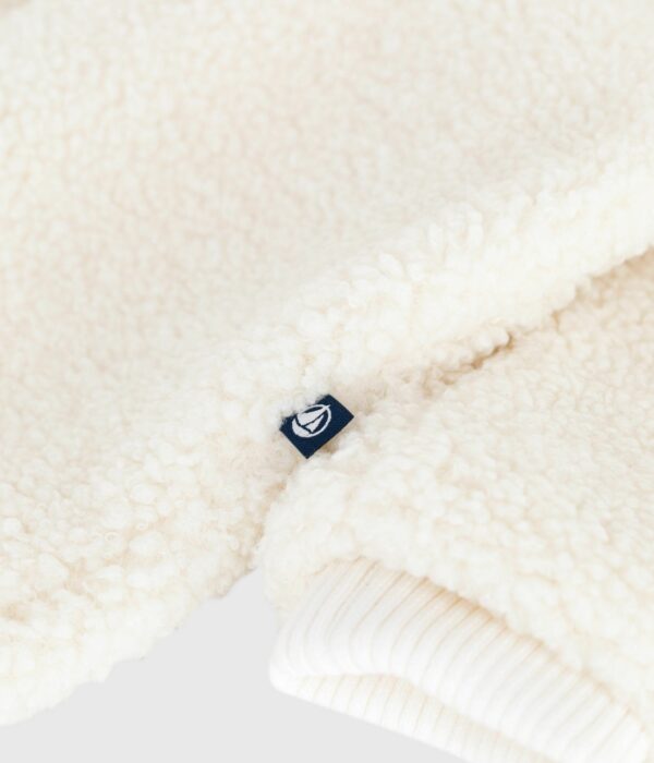 Combi pilote bébé mixte en sherpa uni avec oreilles