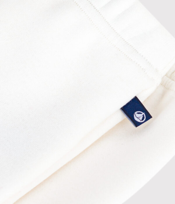 Pantalon bébé en coton uni à ceinture élastiquée
