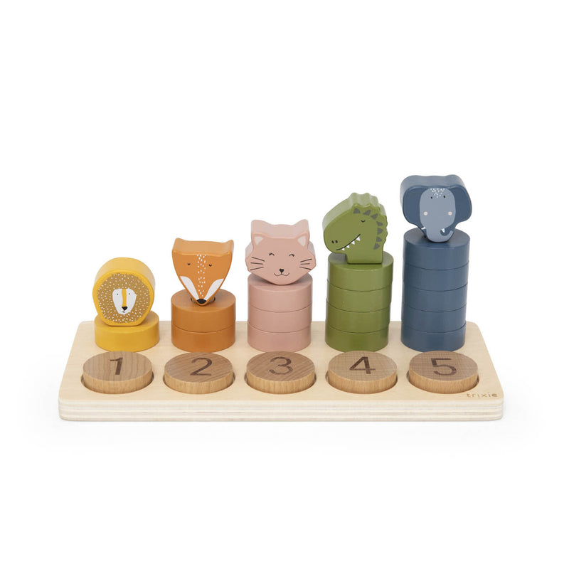 Puzzle à chiffres 1-5 en bois