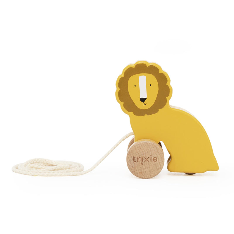 Petit jouet à tirer en bois - Mr. Lion