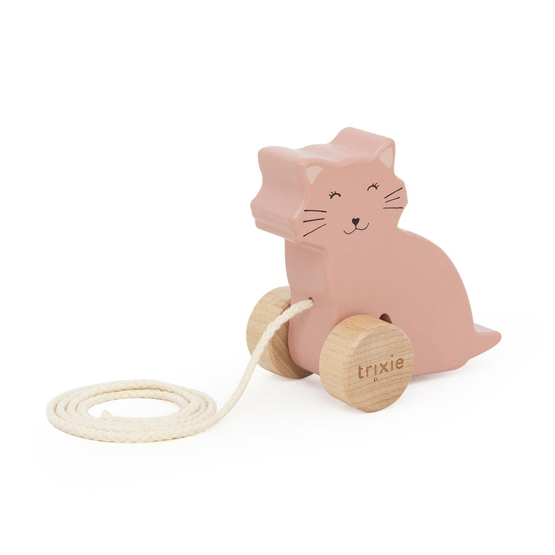 Petit jouet à tirer en bois - Mrs. Cat – Image 2