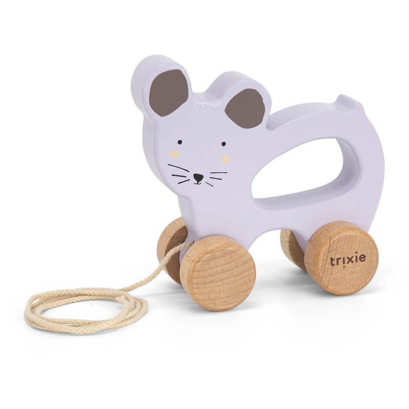 Jouet à tirer en bois - Mrs. Mouse – Image 2