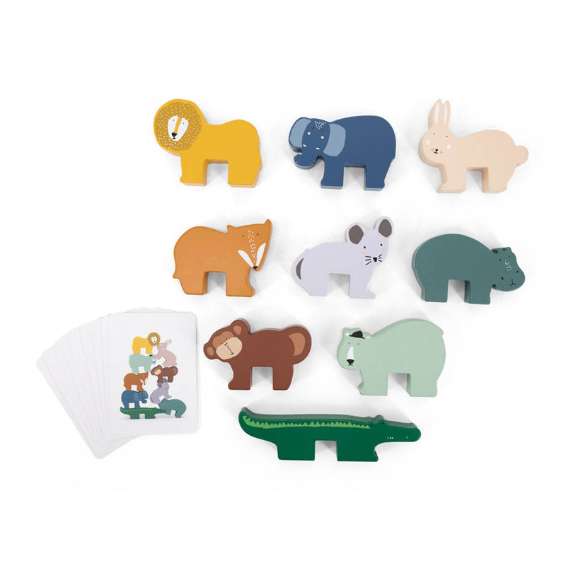 Jeu d'empilage d'animaux en bois – Image 2