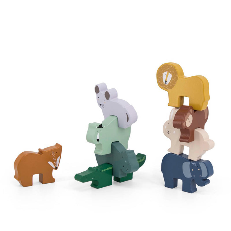 Jeu d'empilage d'animaux en bois – Image 3