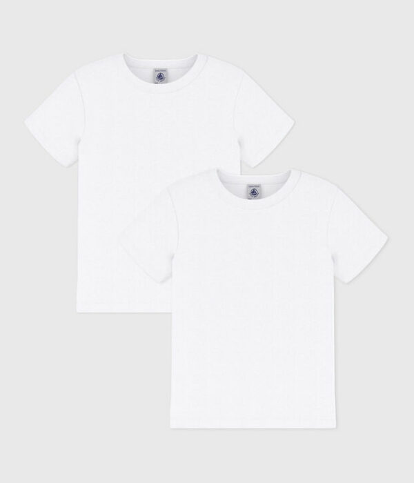 Lot de T-shirts manches courtes enfant en coton uni