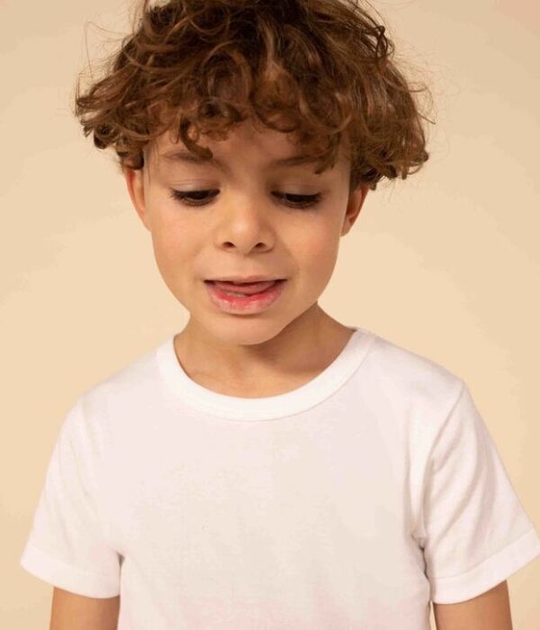 Lot de T-shirts manches courtes enfant en coton uni