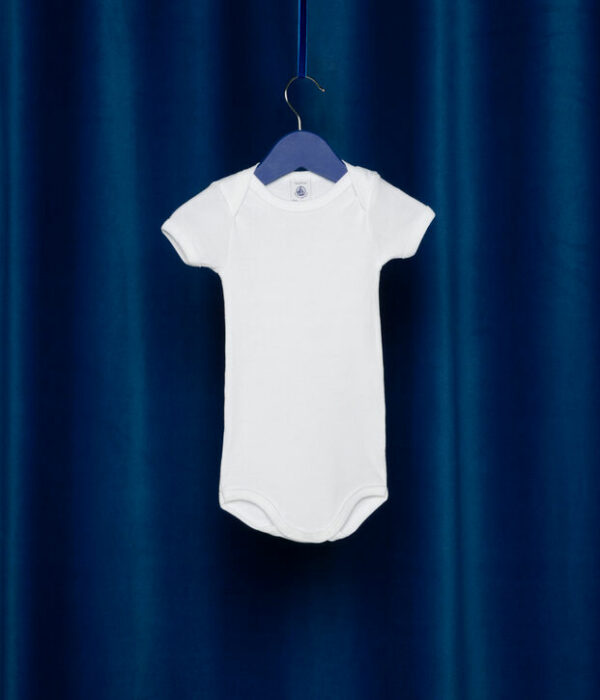 Lot de bodies manches courtes bébé en coton uni