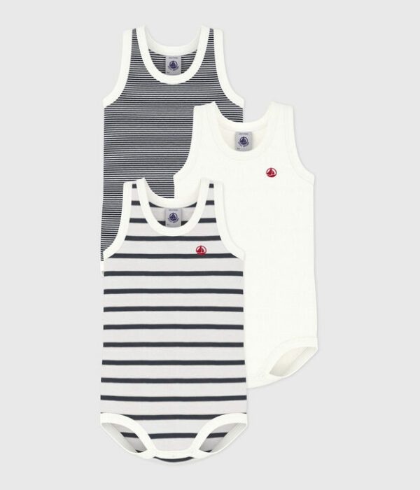 Lot de 3 bodies sans manches bébé