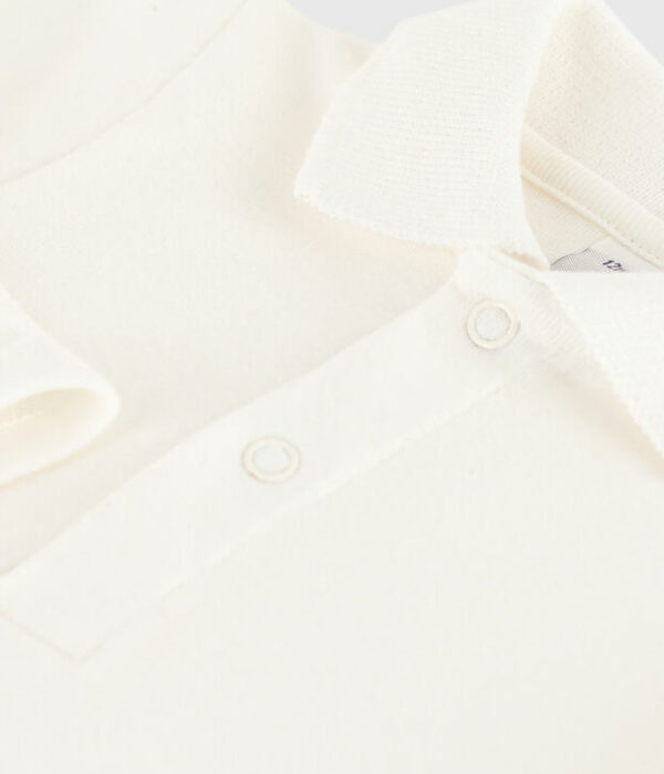 Body bébé col polo en coton uni