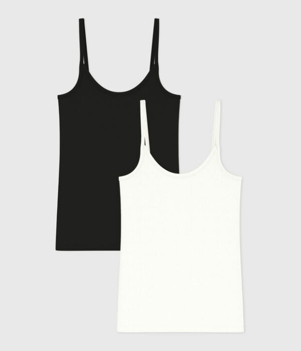 Lot de chemises à bretelles femme en coton léger uni