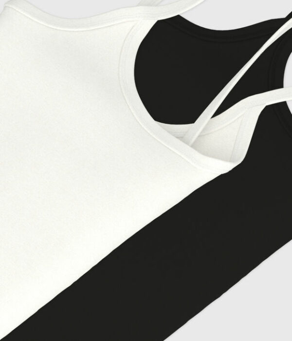 Lot de chemises à bretelles femme en coton léger uni
