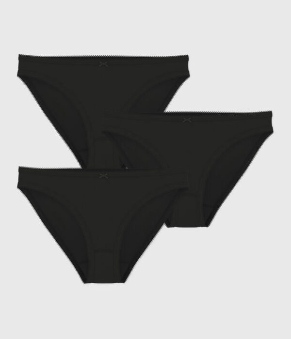 Lot de culottes femme en coton léger uni