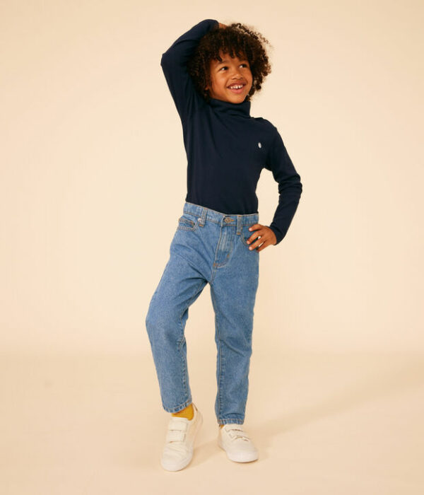 Sous-pull manches longues enfant mixte en coton uni