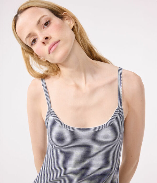 Nuisette femme en coton rayé