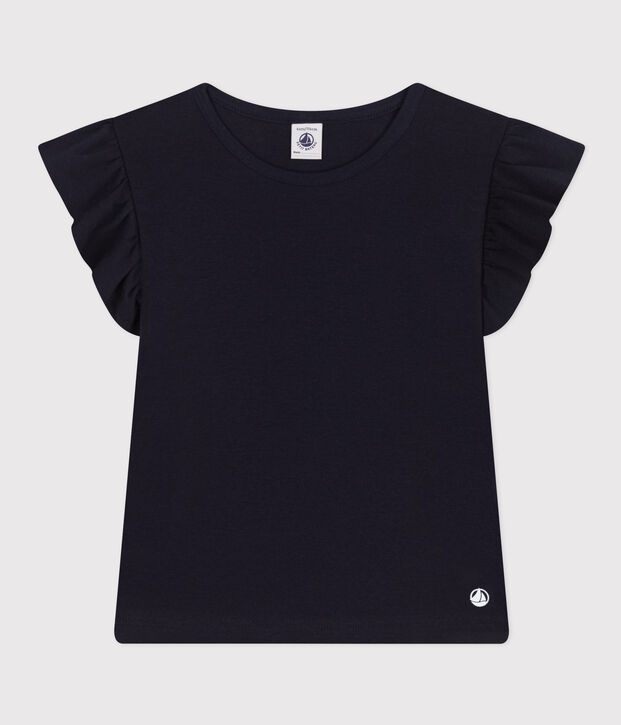 T-shirt enfant à manches volantées en coton