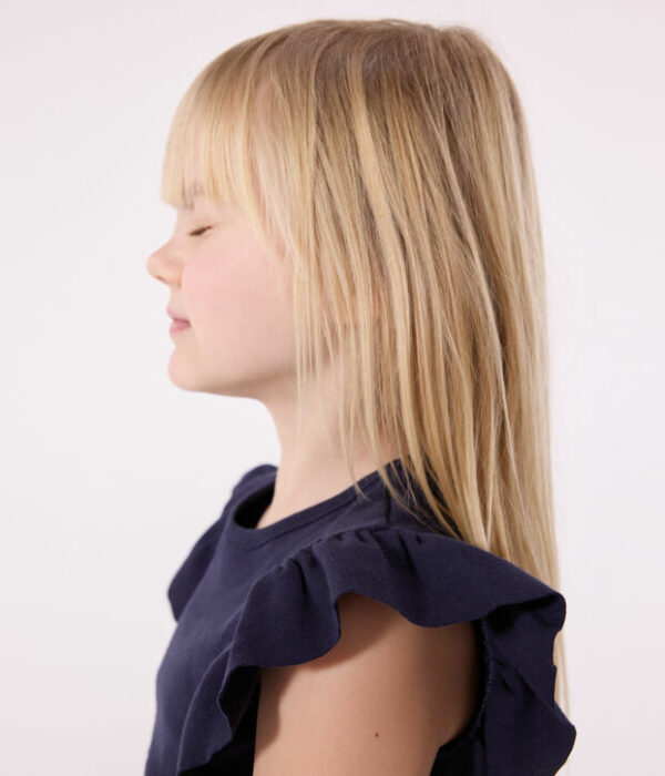 T-shirt enfant à manches volantées en coton