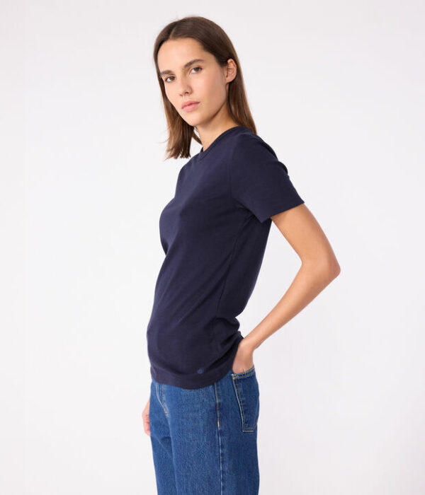 T-shirt à manches courtes femme en coton uni