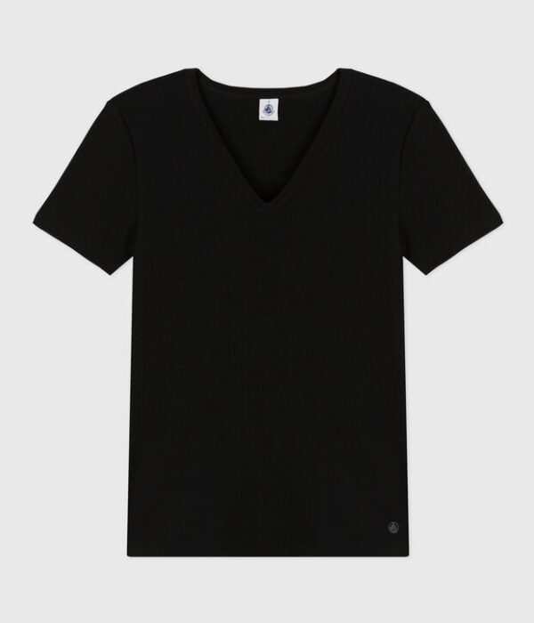 T-shirt à manches courtes femme en coton uni
