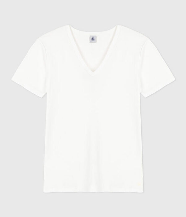 T-shirt à manches courtes femme en coton uni