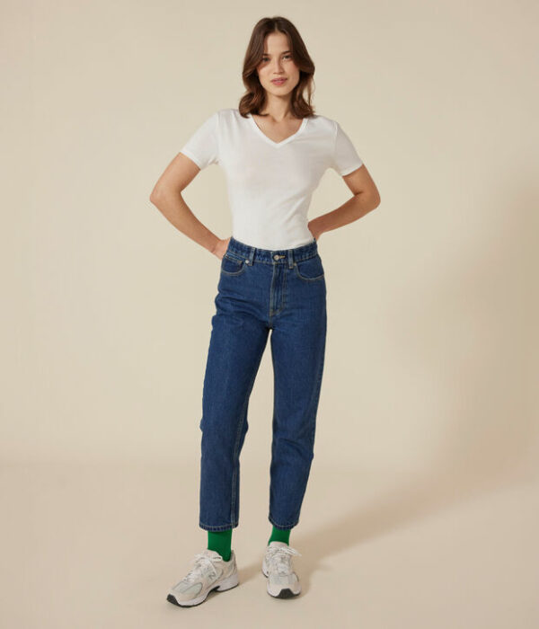 T-shirt à manches courtes femme en coton uni