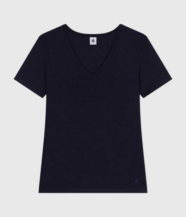 T-shirt à manches courtes femme en coton uni