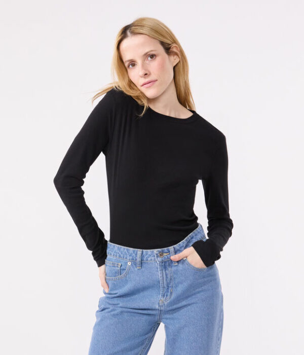 T-shirt L'iconique manches longues femme en coton