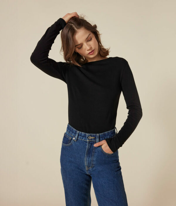 T-shirt L'iconique manches longues femme en coton