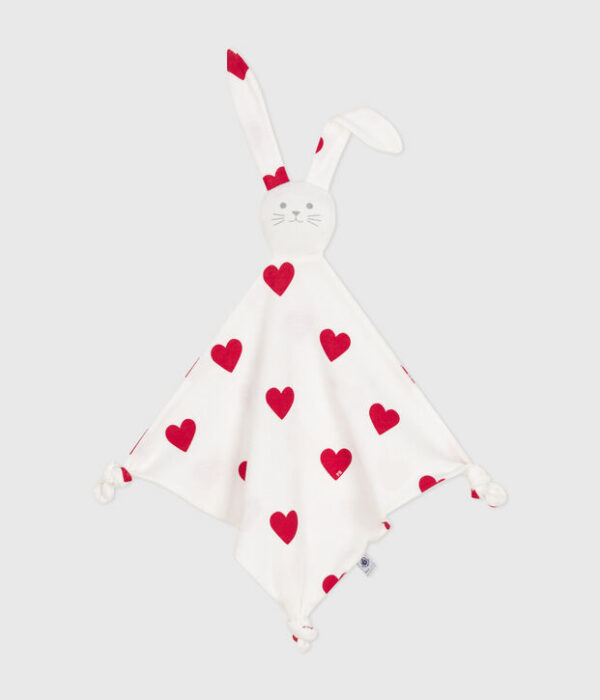 Doudou cœur bébé en coton