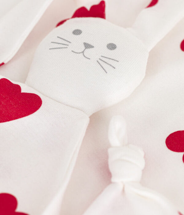 Doudou cœur bébé en coton