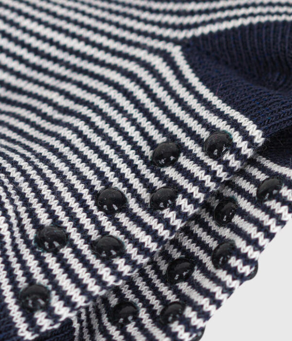 Chaussettes bébé à rayures en coton antidérapantes