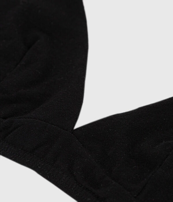 Soutien-gorge femme en coton et élasthanne uni sans armature