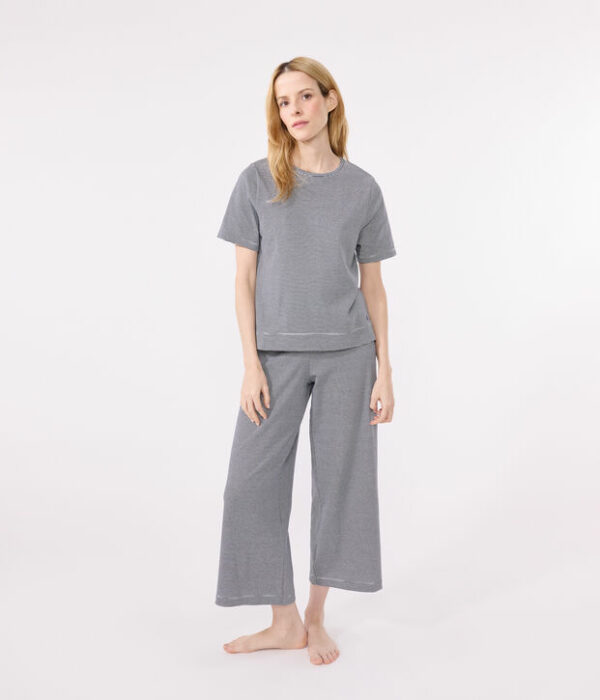 Pyjama milleraies en coton femme