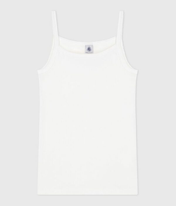 Chemise à bretelles femme en coton uni