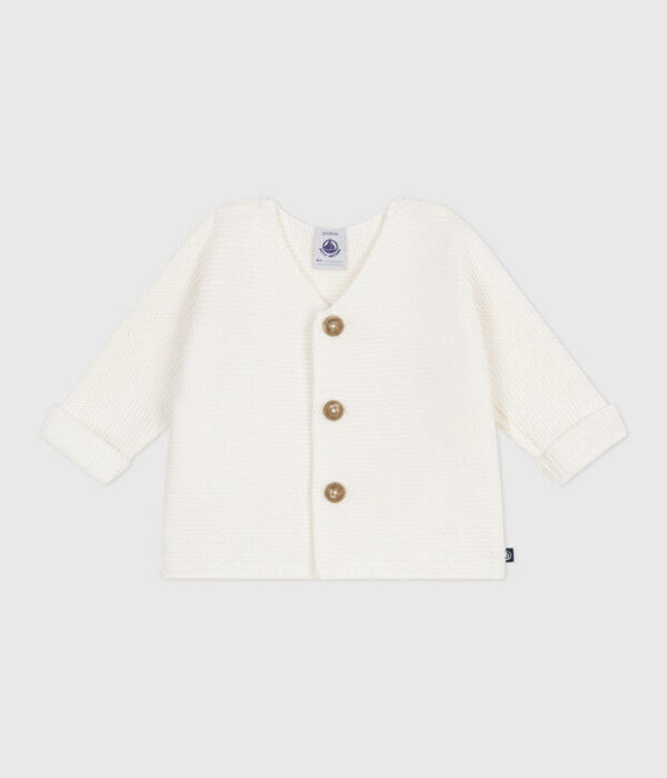 Cardigan bébé mixte en coton uni