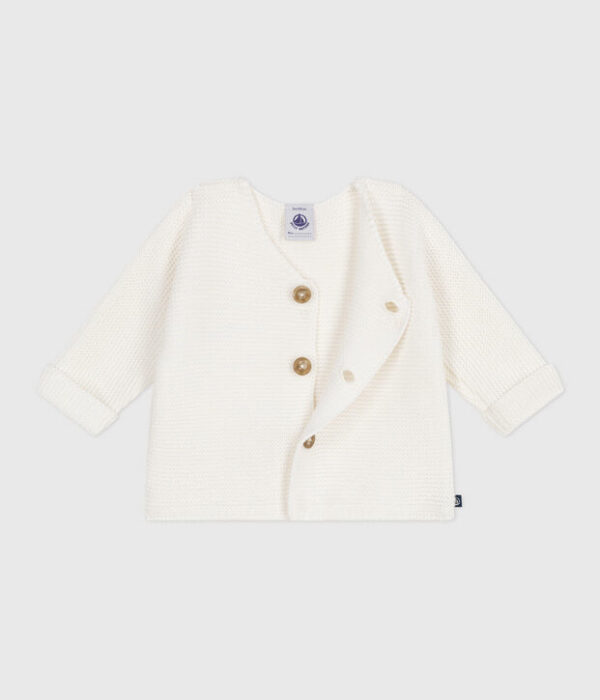 Cardigan bébé mixte en coton uni