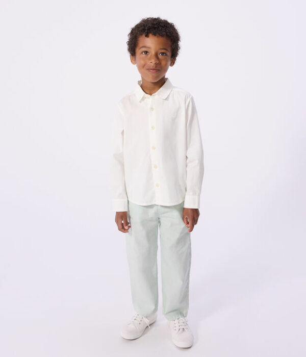 Chemise enfant à manches longues en coton