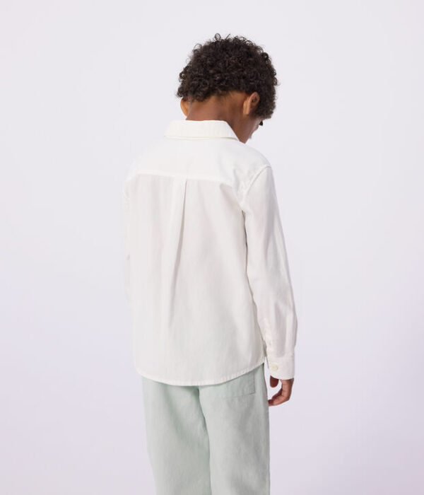 Chemise enfant à manches longues en coton