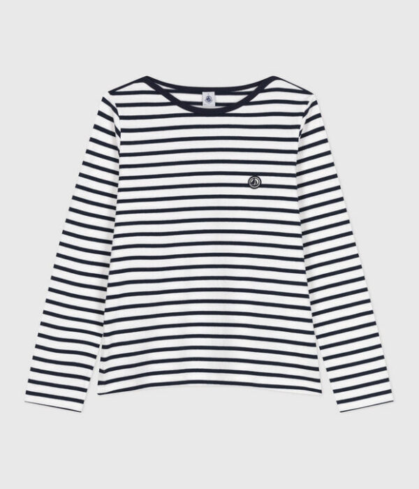Marinière femme en coton épais manches longues