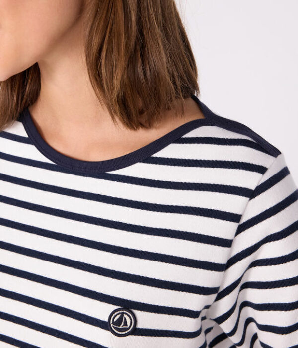 Marinière femme en coton épais manches longues