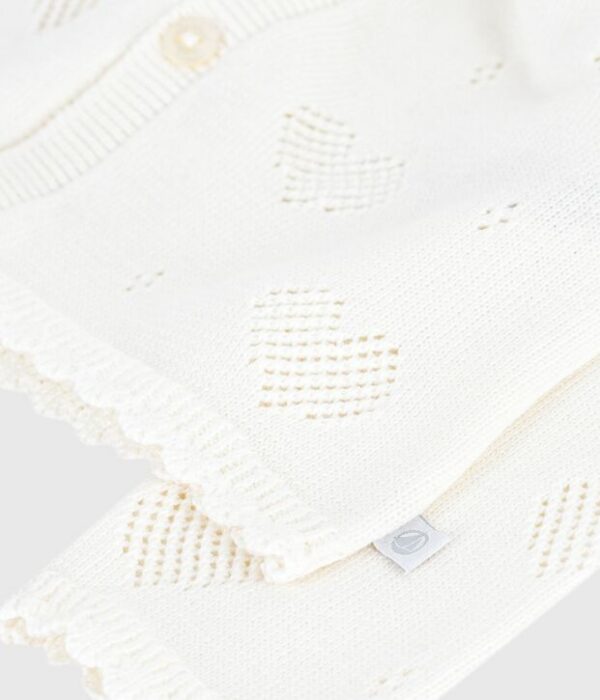 Cardigan bébé en coton à motifs cœurs