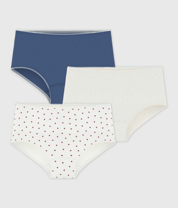 Lot de shorties enfant en coton et élasthanne imprimé cœurs