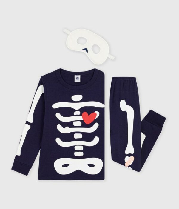 Pyjama déguisement squelette enfant en coton
