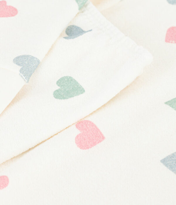Pyjama enfant en coton éponge à cœurs